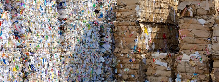 Balles de matières recyclables