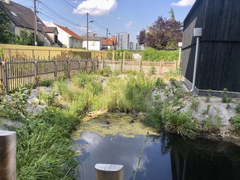 Bassin de récupération des eaux de pluie