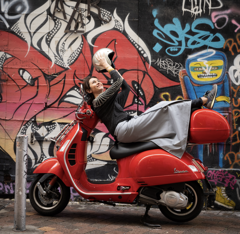 Des jupes pour scooter en jean recyclé 1