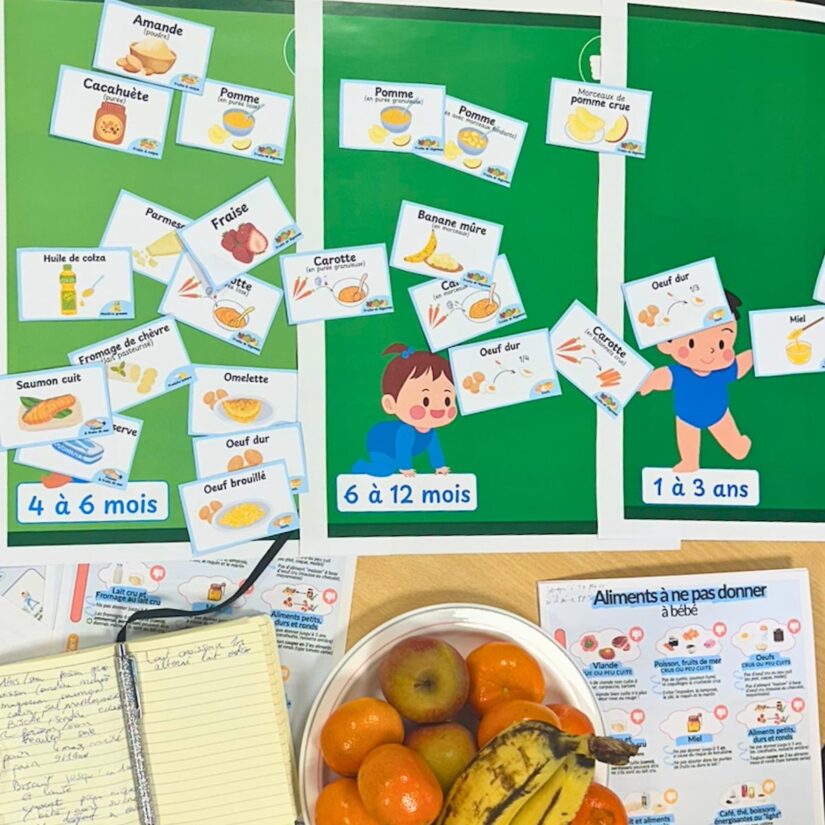 Un deuxième atelier, sur l’alimentation des enfants de 0 à 3 ans, est proposé depuis janvier 2025. © DR